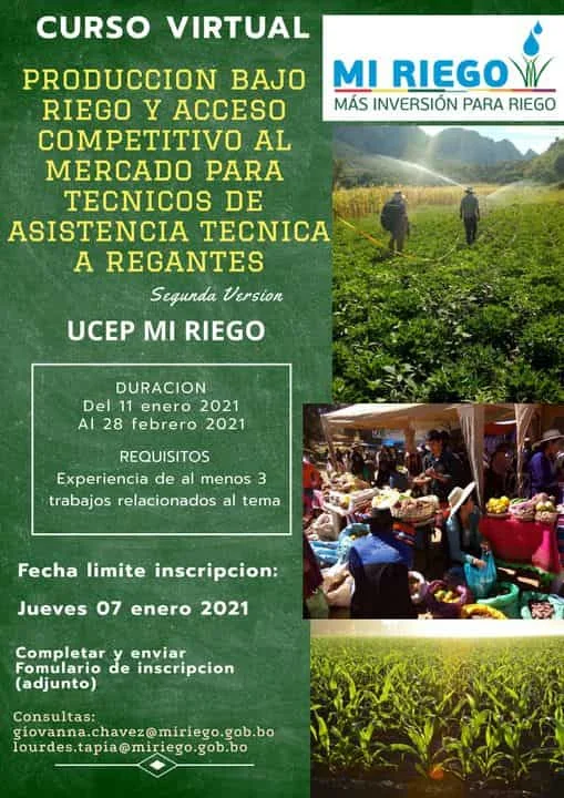 Producción bajo riego y acceso al mercado