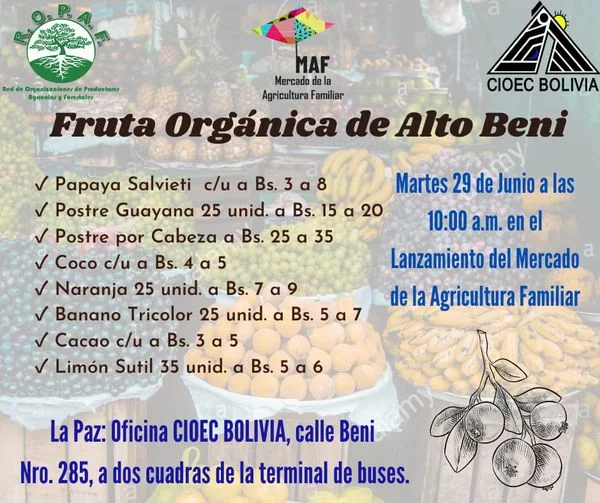 MERCADO DE AGRICULTURA FAMILIAR – LA PAZ.