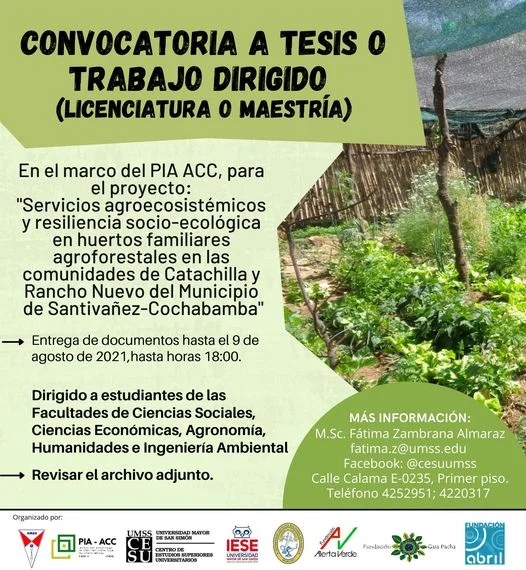 BECAS DE TESIS – LICENCIATURA Y MAESTRIA