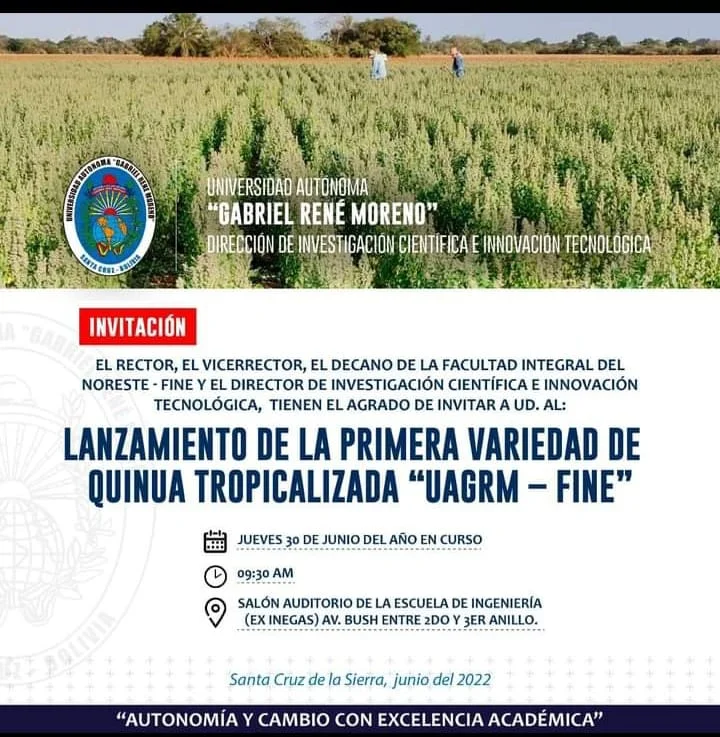 VARIEDAD DE QUINUA TROPICALIZADA