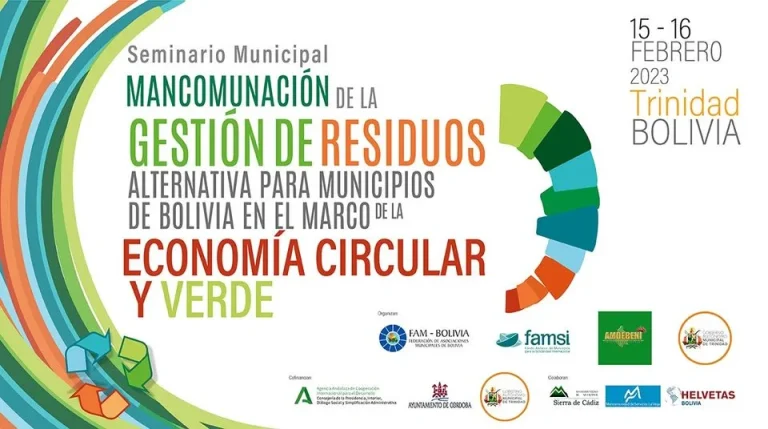 Seminario MANCOMUNACIÓN DE LA GESTIÓN DE RESIDUOS, en Beni, el 15 y 16/febrero.