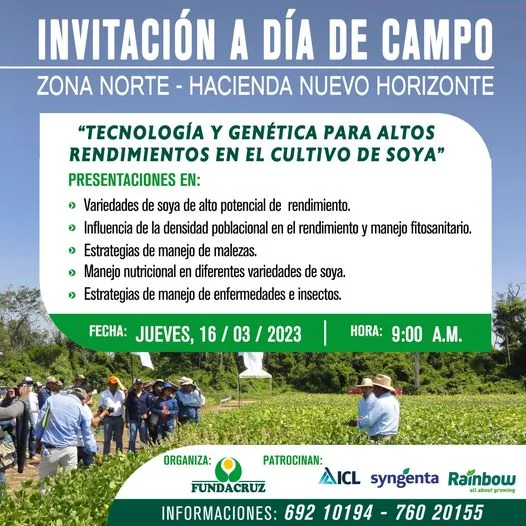 DÍA DE CAMPO, en Santa Cruz, el 16/marzo.