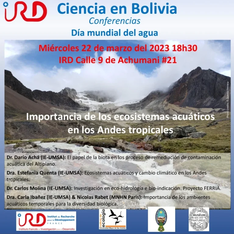 Conferencia DÍA MUNDIAL DEL AGUA, en La Paz, el 22/marzo.