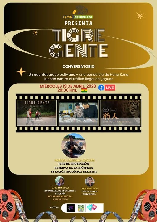 Conversatorio documental TIGRE GENTE, virtual, el 19/abril.