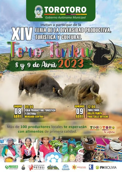 FERIA DE LA DIVERSIDAD PRODUCTIVA, TURÍSTICA Y CULTURAL, en Potosí, el 8 y 9/abril.