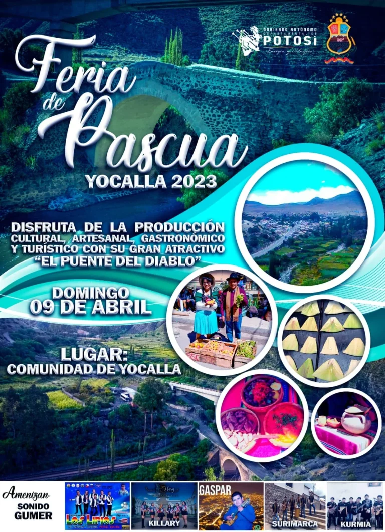 FERIA PRODUCTIVA, GASTRONÓMICA Y CULTURAL, en Chuquisaca, el 9/abril.