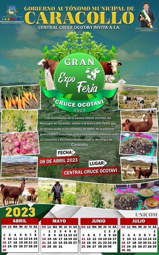 EXPOFERIA EN CRUCE OCOTAVI, en Oruro, el 8/abril.