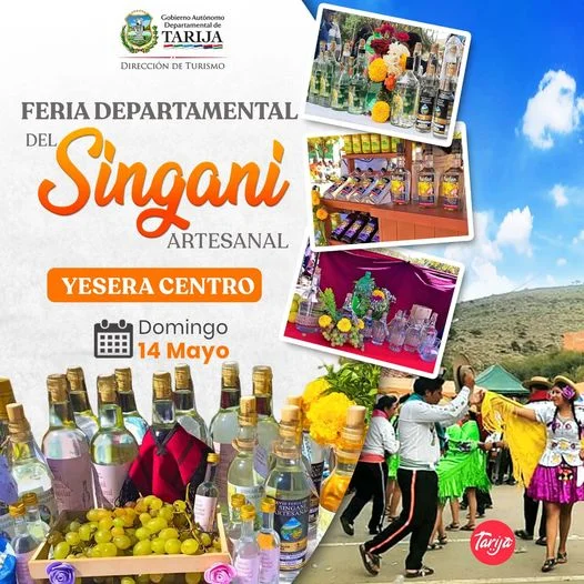 FERIA DEL SINGANI ARTESANAL, en Tarija, el 14/mayo.