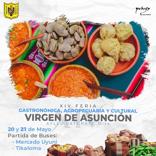 FERIA AGROPECUARIA Y CULTURAL, en Potosí, el 20 y 21/mayo.