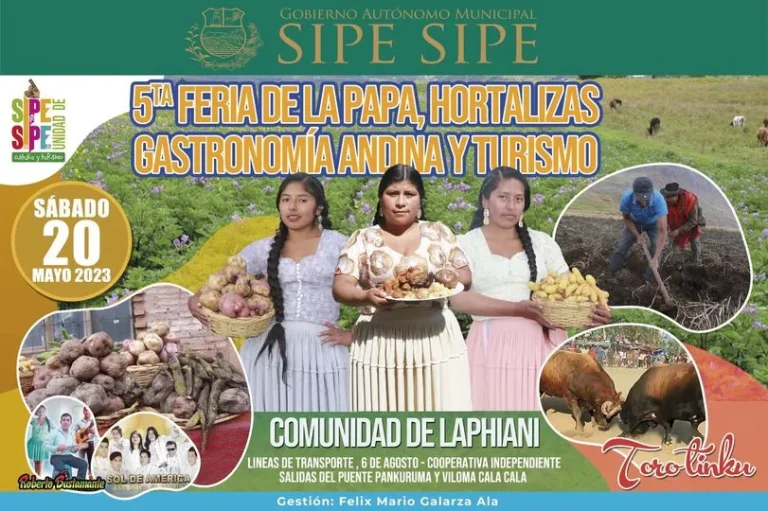FERIA DE LA PAPA, HORTALIZAS, GASTRONOMÍA, en Cochabamba, el 20/mayo.