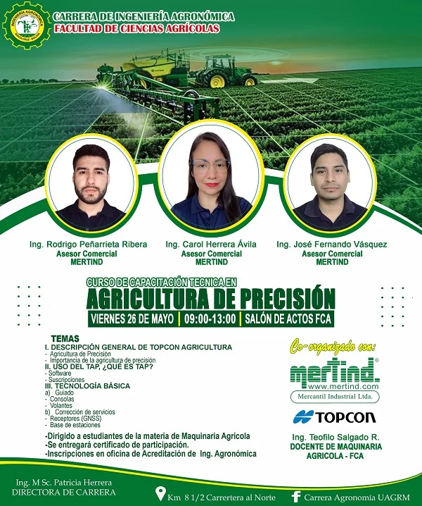 Curso AGRICULTURA DE PRECISIÓN, en Santa Cruz, el 25/mayo.