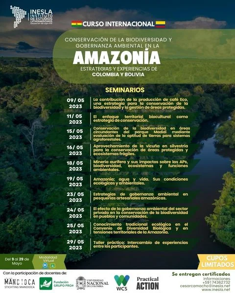 Curso CONSERVACIÓN DE LA BIODIVERSIDAD, virtual, el 9/mayo.