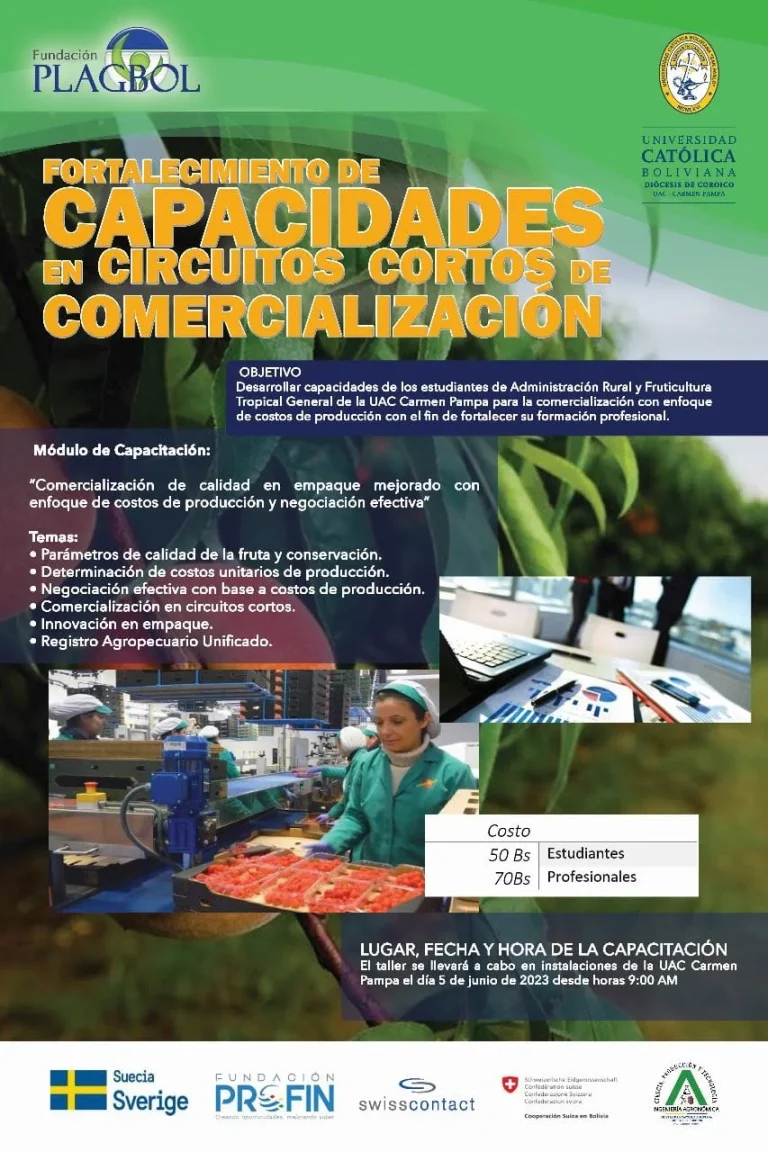 Taller CIRCUITOS CORTOS DE COMERCIALIZACIÓN, en La Paz el 5/junio.
