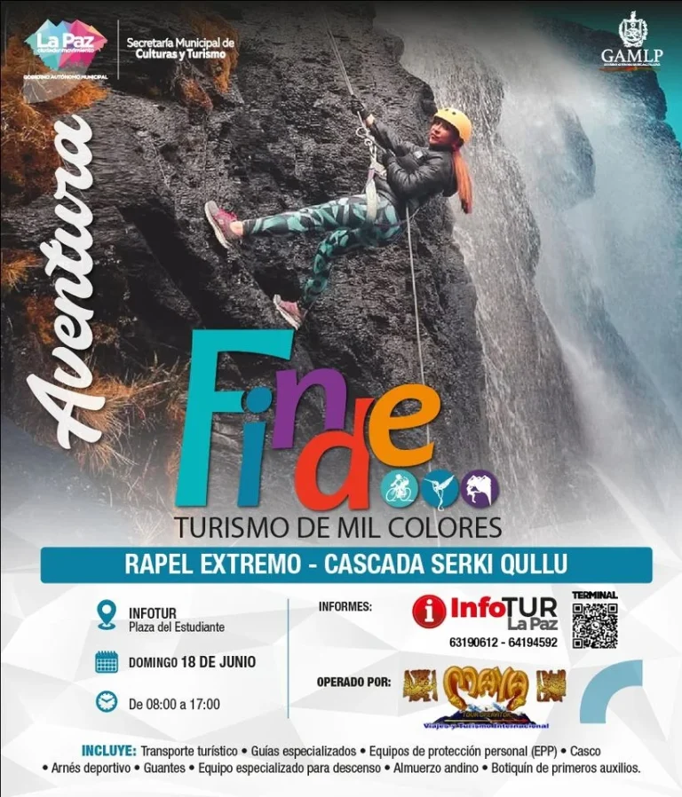 TURISMO DE MIL COLORES, en La Paz, el 18/junio.