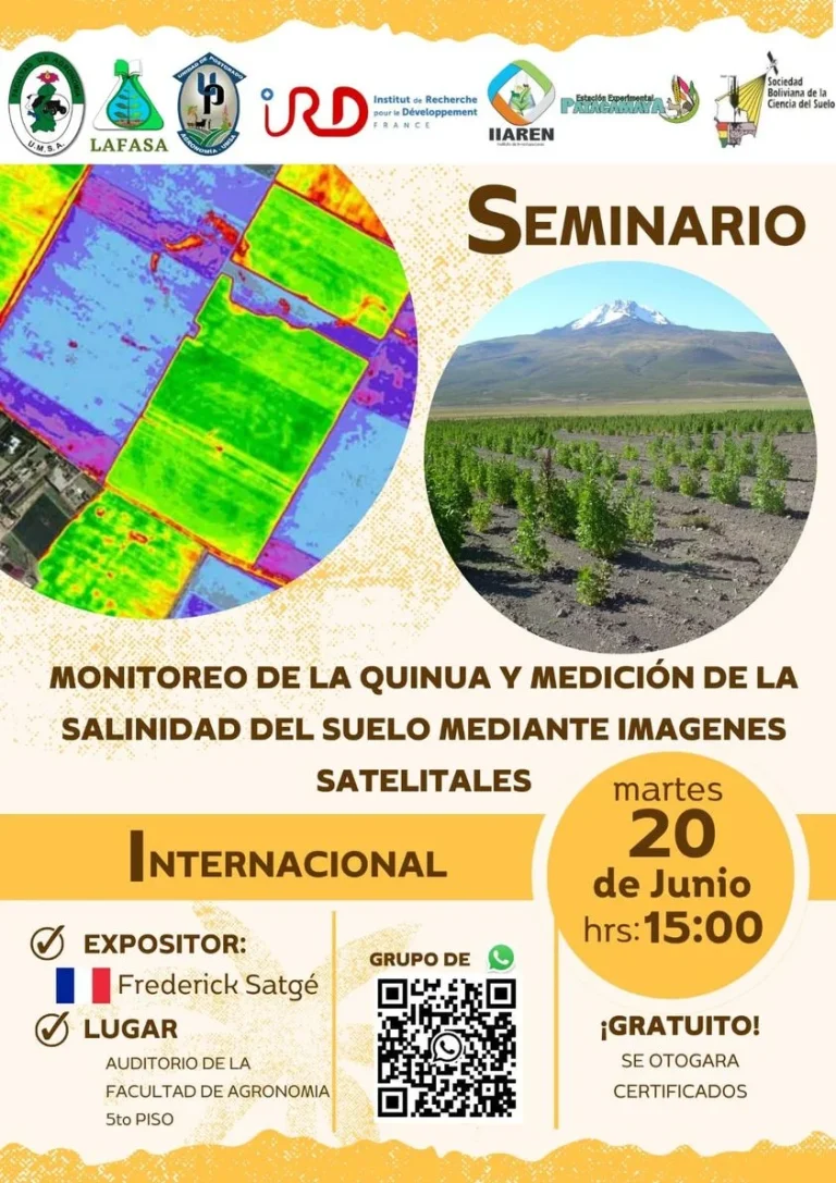 Seminario MONITOREO DE LA QUINUA, en La Paz, el 20/junio,