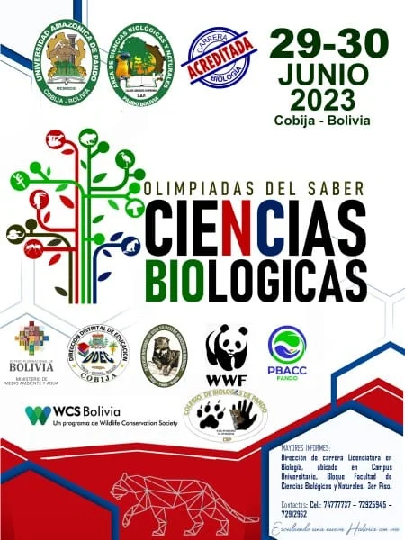 OLIMPIADAS CIENCIAS BIOLÓGICAS, en Pando, el 29 y 30/junio.