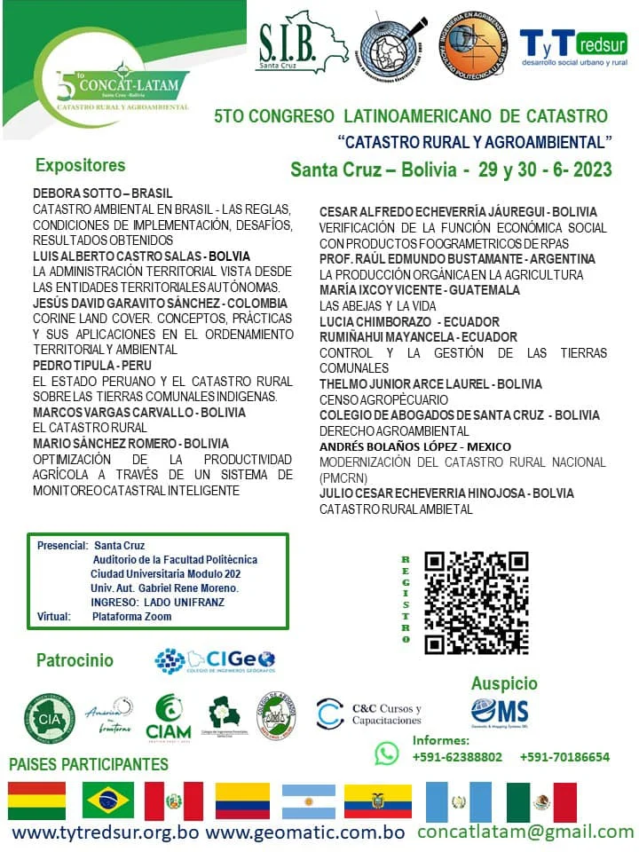 Congreso CATASTRO AGROAMBIENTAL, en Santa Cruz, el 29 y 30/junio.
