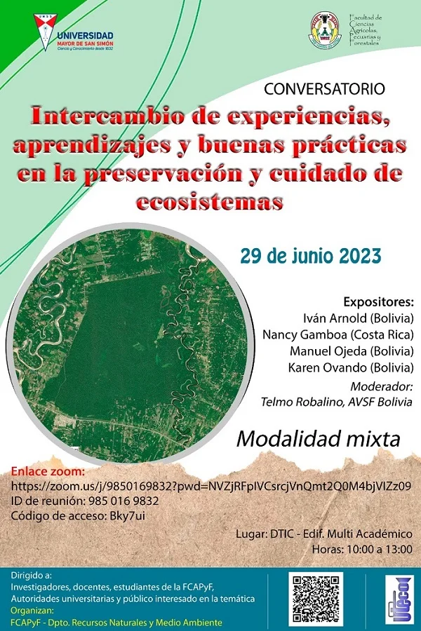 Conversatorio BUENAS PRÁCTICAS – ECOSISTEMAS, virtual, el 29/junio.