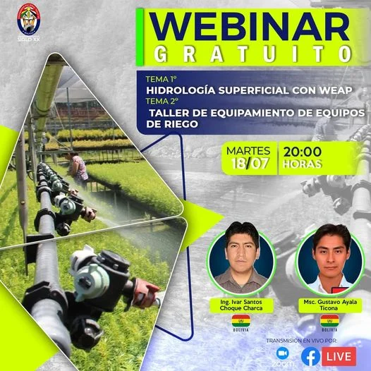 Seminario HIDROLOGÍA SUPERFICIAL, virtual, el 18/julio.
