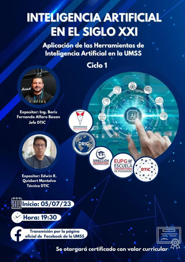 Seminario HERRAMIENTAS DE INTELIGENCIA ARTIFICIAL, virtual, 5/julio.