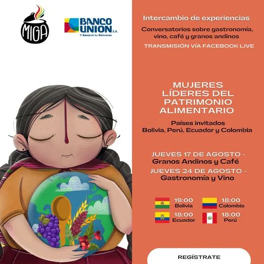 Conversatorio PATRIMONIO ALIMENTARIO REGIONAL, en La Paz, el 17/agosto.