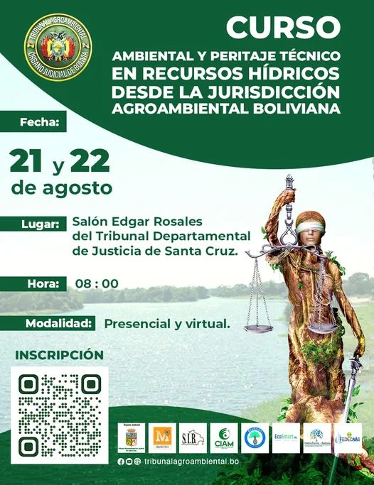 Curso RECURSOS HÍDRICOS, virtual, el 21 y 22/agosto.