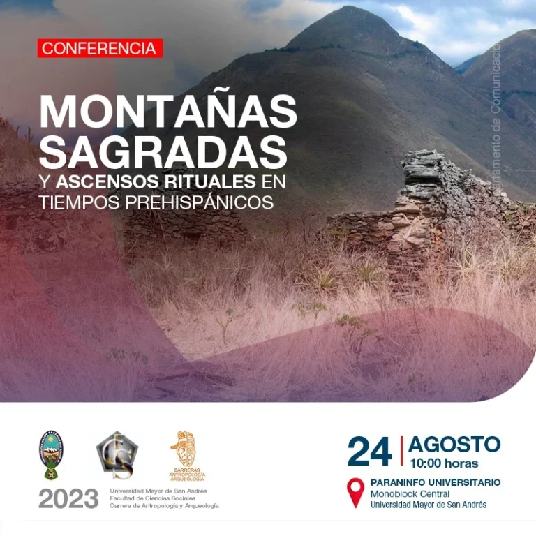 Conferencia MONTAÑAS SAGRADAS, en La Paz, el 24/agosto.