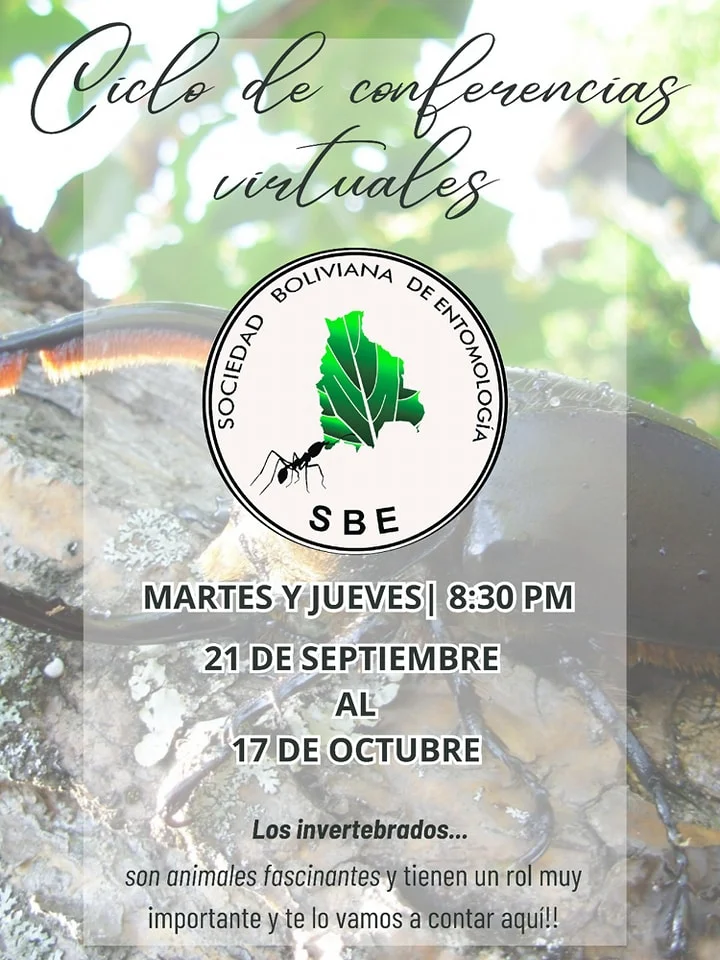 Conferencias LOS INVERTEBRADOS, virtual, inicia el 21/sept.