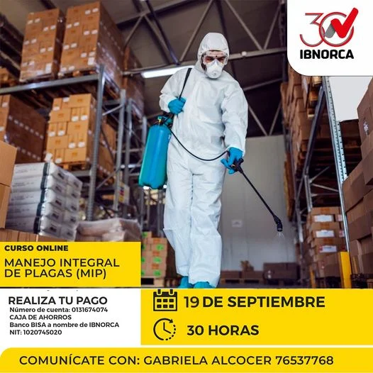 Curso MANEJO INTEGRAL DE PLAGAS, virtual, el 19/sept.