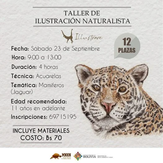 Taller ILUSTRACIÓN NATURISTA, en La Paz, el 23/sept.