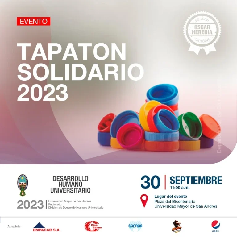 CAMPAÑA RECOLECCIÓN TAPITAS PLÁSTICAS, en La Paz, el 30/sept.