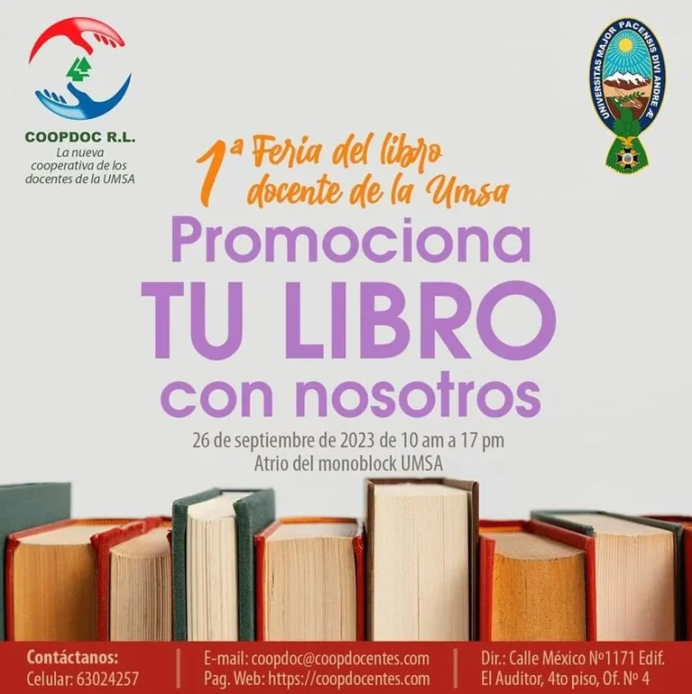 FERIA DEL LIBRO DOCENTE, en La Paz, el 26/sept.