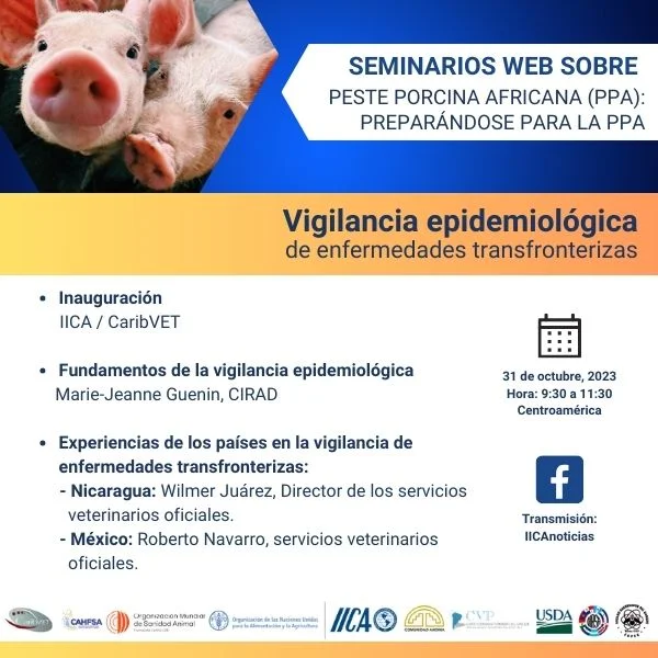 Seminario PESTE PORCINA AFRICANA, virtual, el 31/octubre.