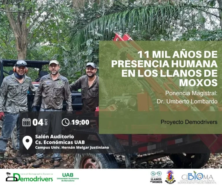 Ponencia HUMANOS EN LOS LLANOS DE MOXOS, en Beni, el 4/octubre.