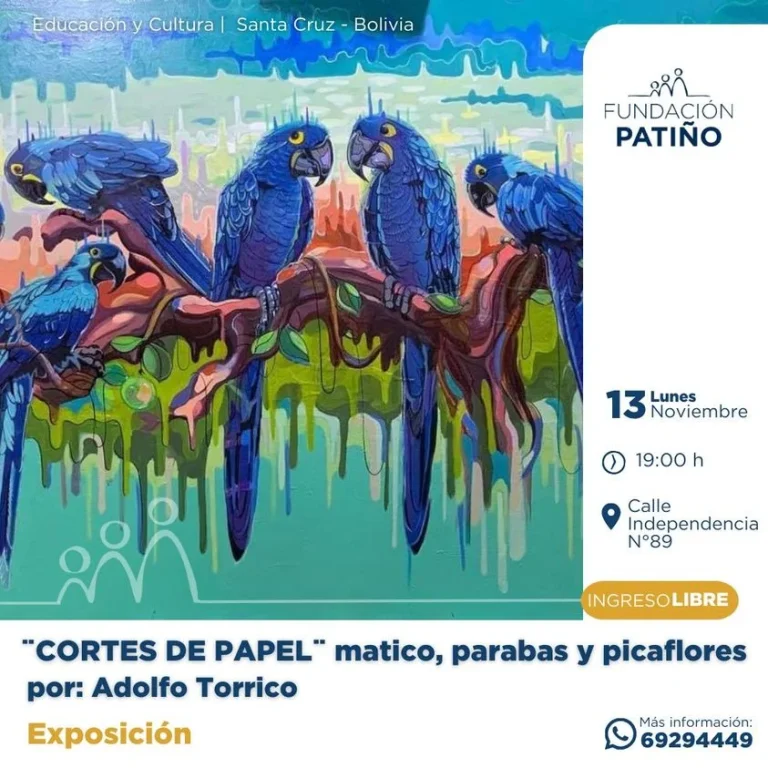 Exposición CORTES DE PAPEL, en Cochabamba, el 13/nov.