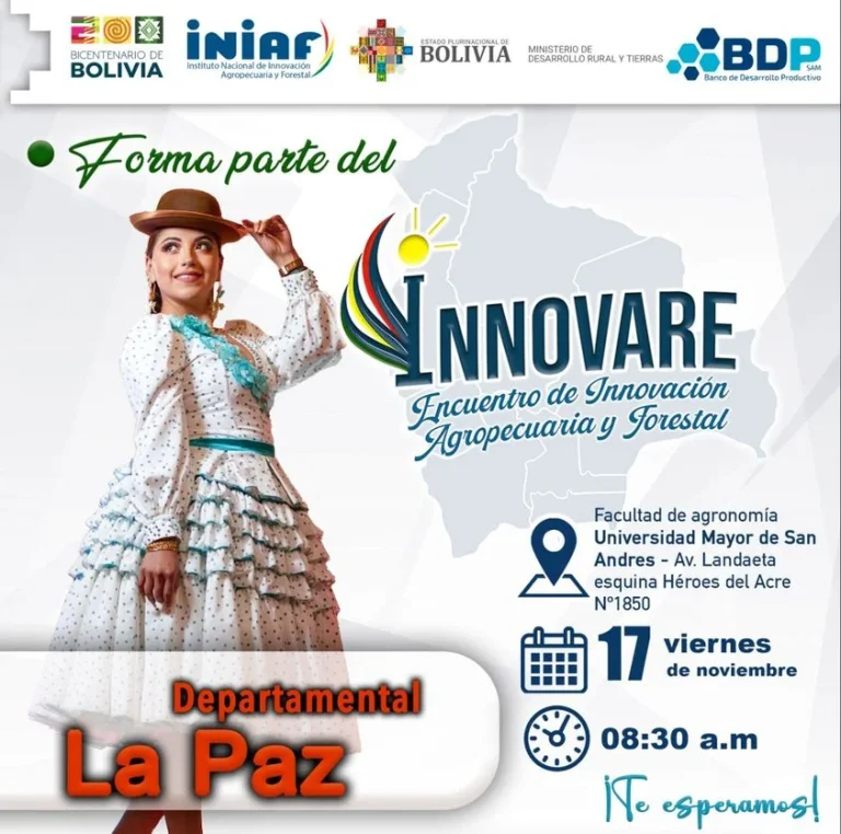 ENCUENTRO DPTAL. INNOVACIÓN AGROPECUARIA Y FORESTAL, en La Paz, el 17/nov.