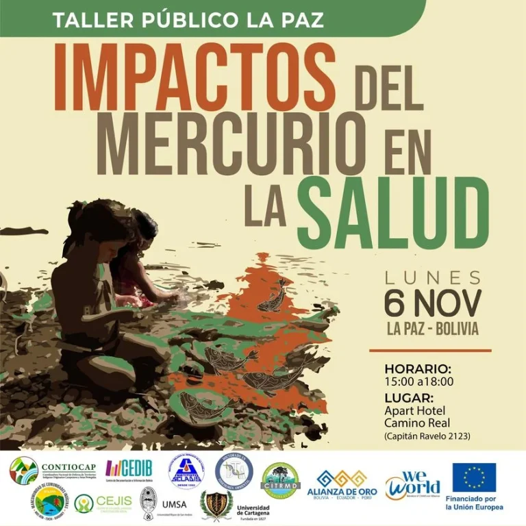 Taller MERCURIO EN LA SALUD, virtual, el 6/nov.