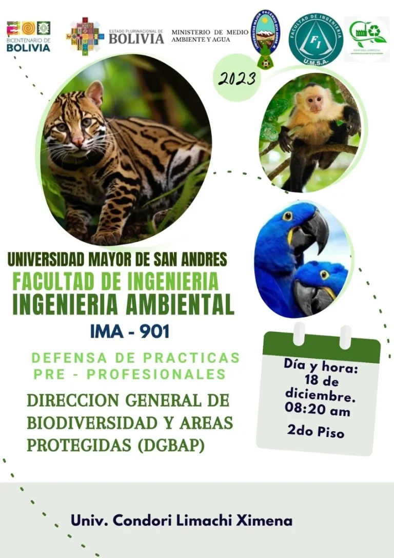 DEFENSA DE PRÁCTICA PREPROFESIONAL, en La Paz, el 18/dic.