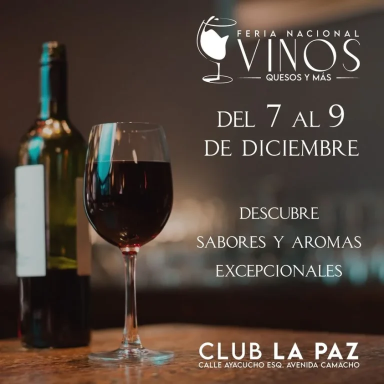 FERIA NACIONAL DE VINOS Y QUESOS, en La Paz, del 7 al 9/dic.