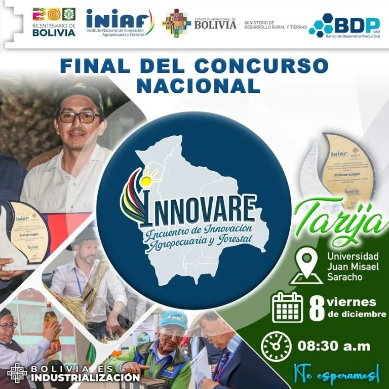 Encuentro Nacional INNOVARE 2023, en Tarija, el 8/dic.