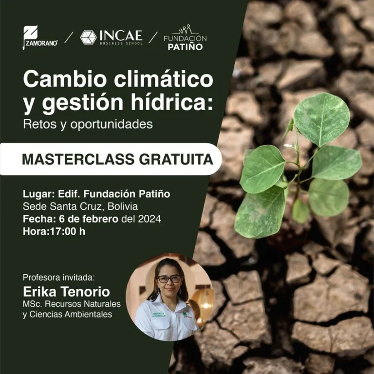 Clase CAMBIO CLIMÁTICO Y GESTIÓN HÍDRICA, virtual, el 6-feb.