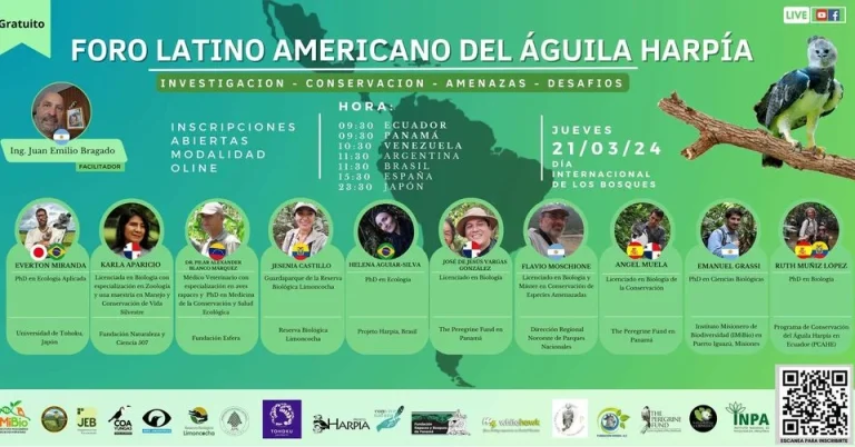 Foro ÁGUILA HARPÍA, virtual, el 21-marzo