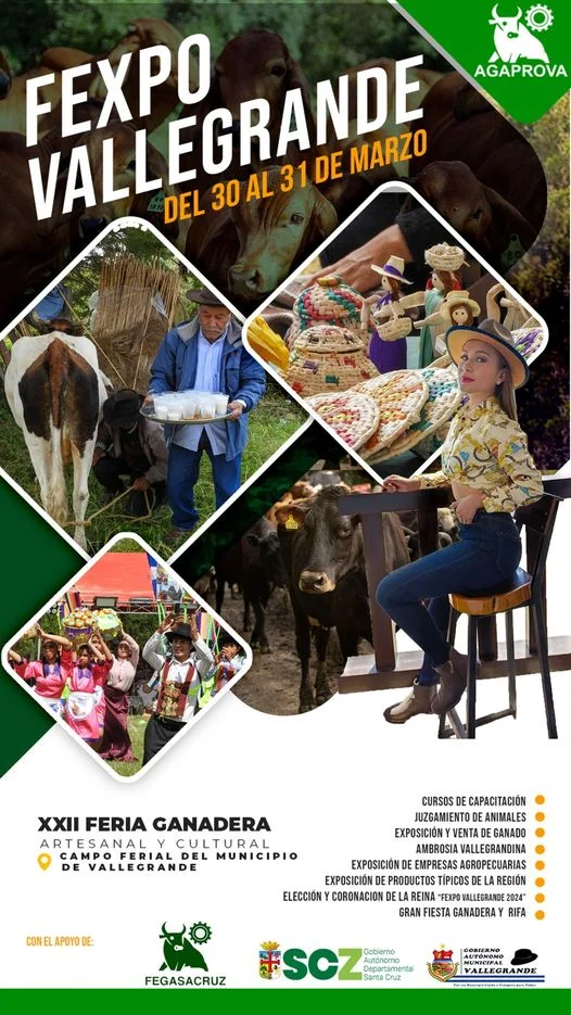 FEXPO VALLEGRANDE 2024, en Santa Cruz, el 30 y 31-marzo