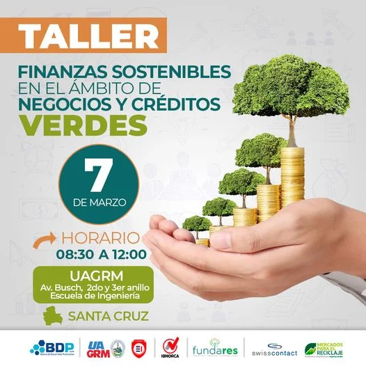 Taller FINANZAS SOSTENIBLES, en Santa Cruz, el 7-marzo