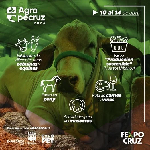 AGROPECRUZ, en Santa Cruz, del 10 al 14-abril