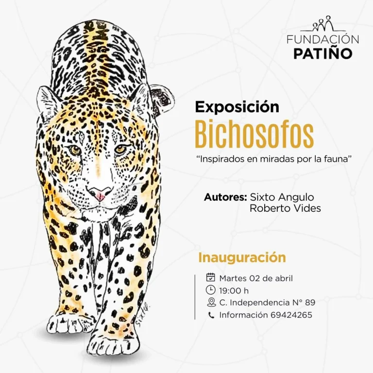 Exposición BICHÓSOFOS – INSPIRADOS EN MIRADA POR LA FAUNA, en Cochabamba, el 2-abril