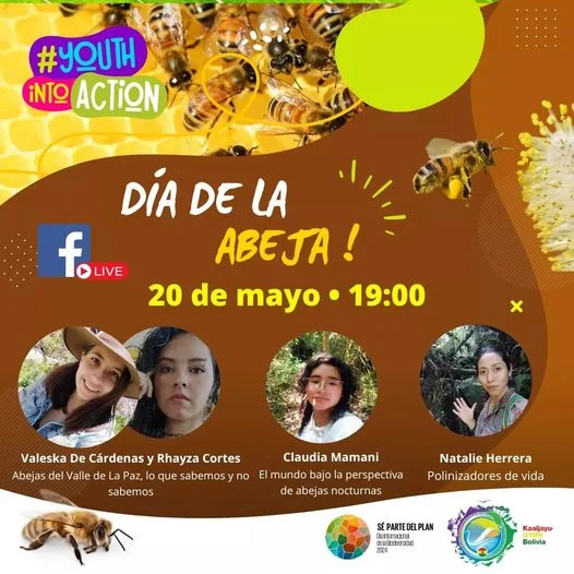 Charlas DÍA DE LA ABEJA, en La Paz, el 20-mayo
