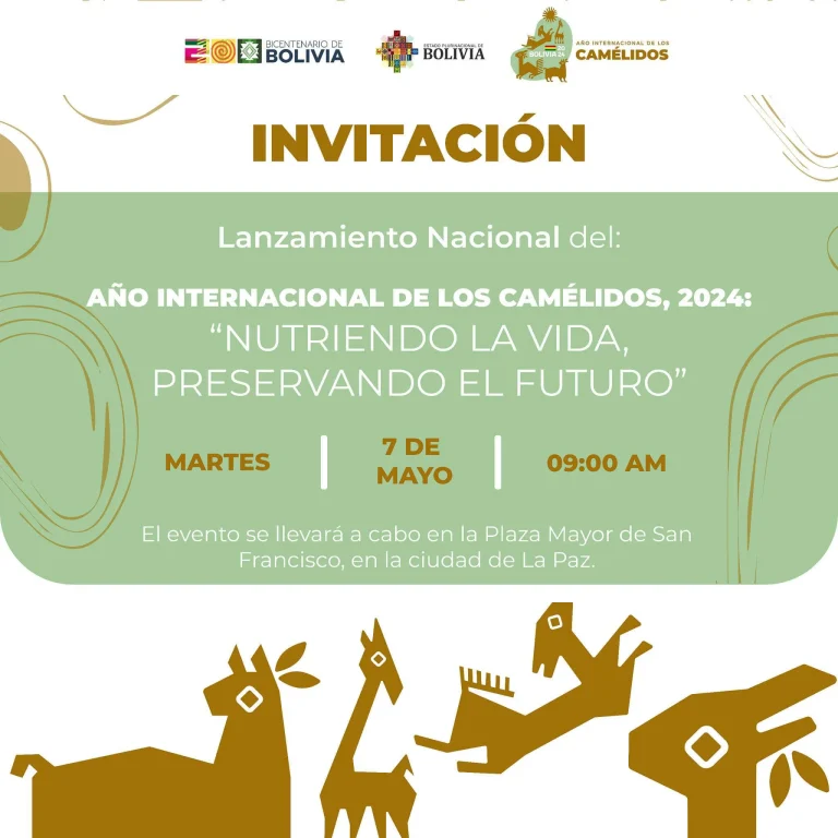 Lanzamiento AÑO INTERNACIONAL DE LOS CAMÉLIDOS, en La Paz, el 7-mayo