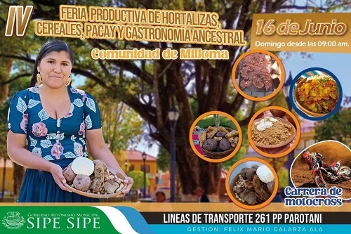 FERIA PRODUCTIVA DE HORTALIZAS, CEREALES, PACAY, en Cochabamba, el 16-junio