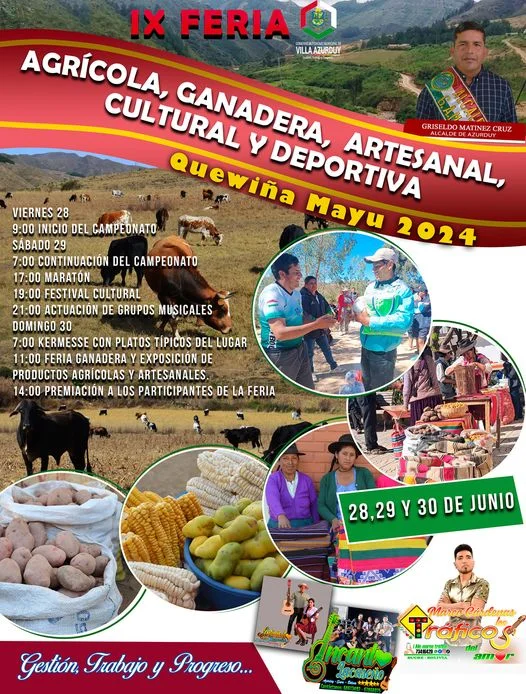 FERIA AGRÍCOLA GANADERA, en Chuquisaca, del 28 al 30-junio